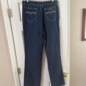 Vintage Dark Blue Jordache Jeans Unfinished Hem